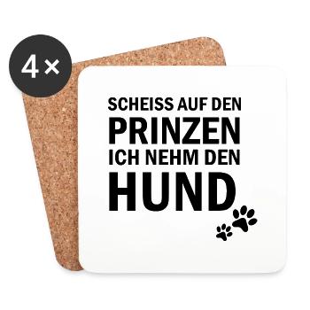 Hund Dog - Untersetzer (4er-Set) - Weiß - Vorne