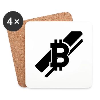 Bitcoin Trading Crypto Stocks - Dessous de verre (lot de 4) - blanc - Devant