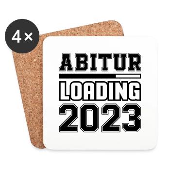 Abitur Loading 2023 - Untersetzer (4er-Set) - Weiß - Vorne