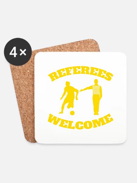 Referees Welcome - Untersetzer (4er-Set) - Weiß