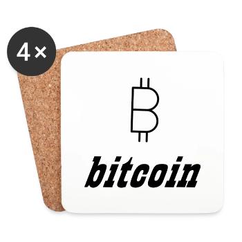 Bitcoin Trading Crypto Stocks - Dessous de verre (lot de 4) - blanc - Devant