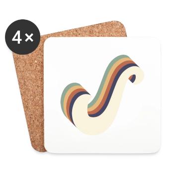 Letters S - Coasters (set of 4) - white - Front