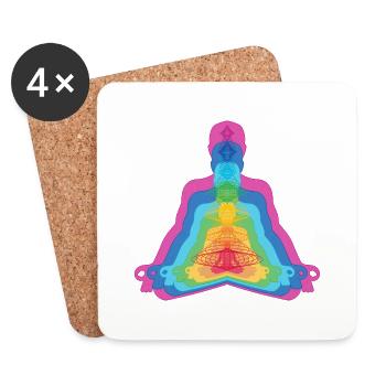 SEVEN LAYERS - Coasters (set of 4) - white - Front
