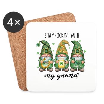 shamrockin with my gnomies - Untersetzer (4er-Set) - Weiß - Vorne