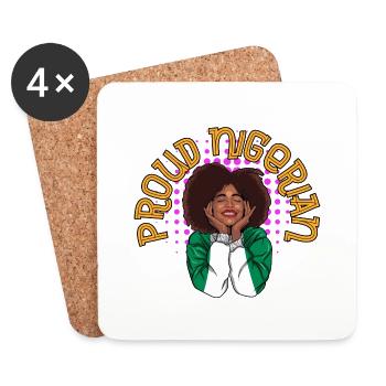 Nigeria Nigerian Africa Flag Pride I Gift - Coasters (set of 4) - white - Front