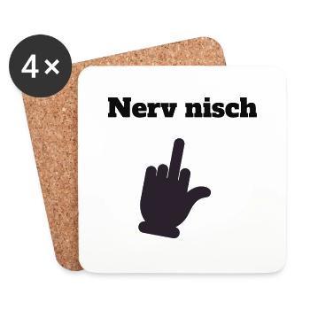 Nerv nisch - Untersetzer (4er-Set) - Weiß - Vorne