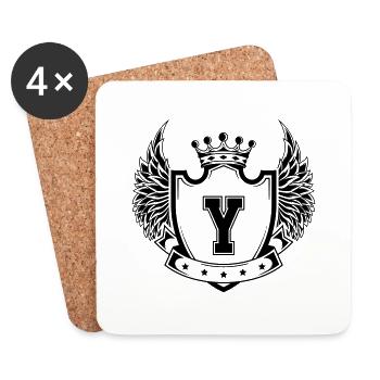 Wappen Y - Untersetzer (4er-Set) - Weiß - Vorne