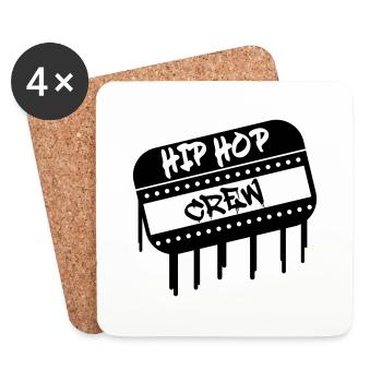 Hip Hop Crew - Coasters (set of 4) - white - Front