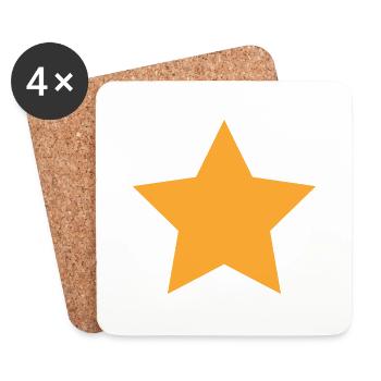 Star - Coasters (set of 4) - white - Front