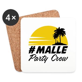 malle party crew - Untersetzer (4er-Set) - Weiß - Vorne
