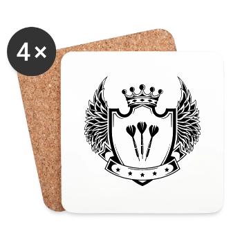 dart wappen - Untersetzer (4er-Set) - Weiß - Vorne