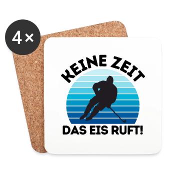 Eishockey Trikot Eishockeyspieler Helm Maske - Untersetzer (4er-Set) - Weiß - Vorne
