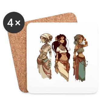 Women of the World - Coasters (set of 4) - white - Front