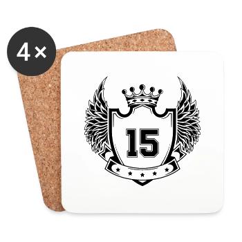 Coat of arms 15 - Coasters (set of 4) - white - Front
