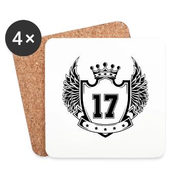Wappen 17 - Untersetzer (4er-Set) - Weiß - Vorne