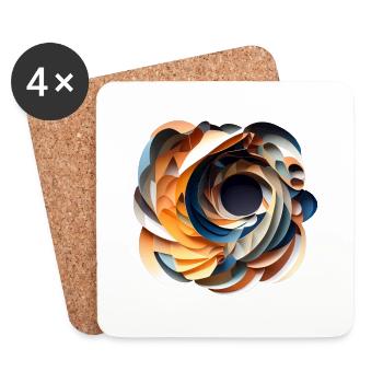 Future Flower - Coasters (set of 4) - white - Front