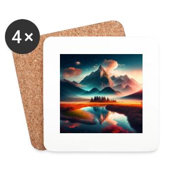 Landscape - Coasters (set of 4) - white - Front