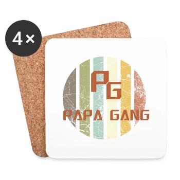 Papa Gang - Untersetzer (4er-Set) - Weiß - Vorne