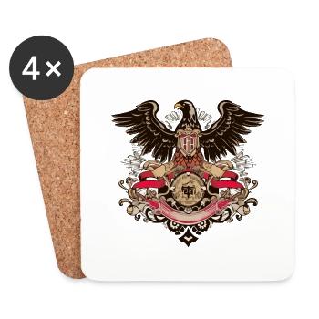 German Eagle - Coasters (set of 4) - white - Front