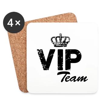 vip team - Untersetzer (4er-Set) - Weiß - Vorne