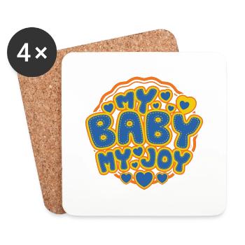 My Baby My Joy - Dessous de verre (lot de 4) - blanc - Devant