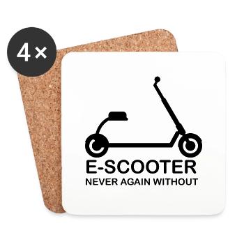E-Scooter Roller Scooter - Coasters (set of 4) - white - Front