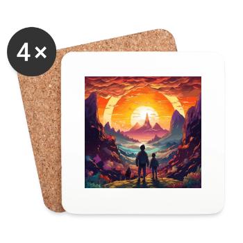 Voyage magique - Dessous de verre (lot de 4) - blanc - Devant