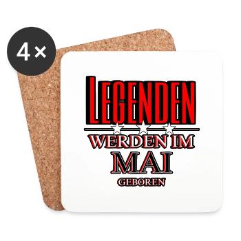 Legends are born in May - Coasters (set of 4) - white - Front