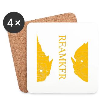 Kambodscha Krieger Khmer Schwert Flagge I Geschenk - Untersetzer (4er-Set) - Weiß - Vorne