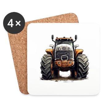 Les tracteurs disposent d’une technologie de pointe - Dessous de verre (lot de 4) - blanc - Devant