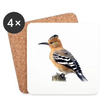 The hoopoe is on the verge of extinction - Coasters (set of 4) - white - Front