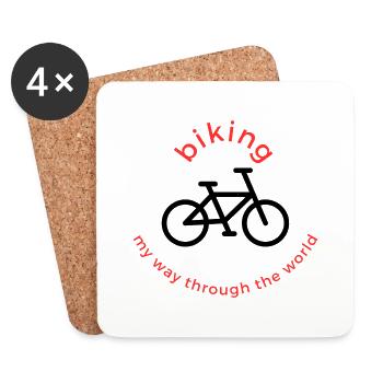 Biking - Untersetzer (4er-Set) - Weiß - Vorne