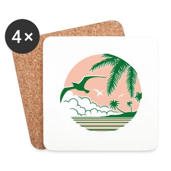 Sommer - Untersetzer (4er-Set) - Weiß - Vorne