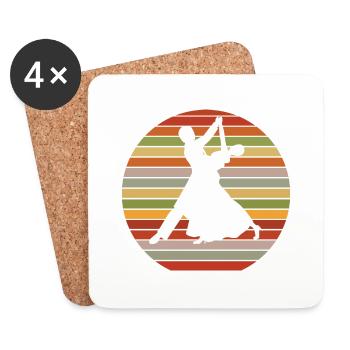 Dancing Dance Music - Coasters (set of 4) - white - Front