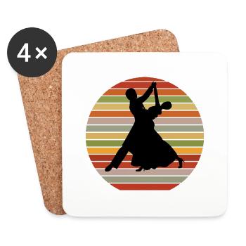 Danse Danse Musique - Dessous de verre (lot de 4) - blanc - Devant
