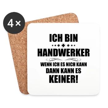 Handwerker Handyman Handwerk Werkzeug Baustelle - Untersetzer (4er-Set) - Weiß - Vorne
