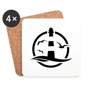 Phare - Dessous de verre (lot de 4) - blanc - Devant