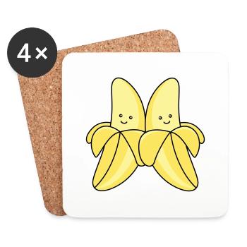 Bananas Comic - Coasters (set of 4) - white - Front