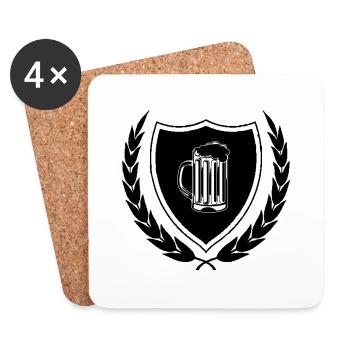 bier wappen - Untersetzer (4er-Set) - Weiß - Vorne