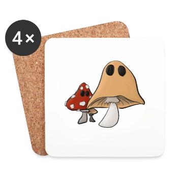 Halloween Mushrooms - Untersetzer (4er-Set) - Weiß - Vorne