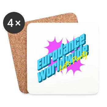 Eurodance dans le monde - Dessous de verre (lot de 4) - blanc - Devant