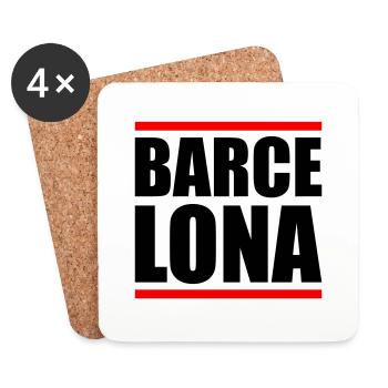 Barcelone Design 2 - Dessous de verre (lot de 4) - blanc - Devant