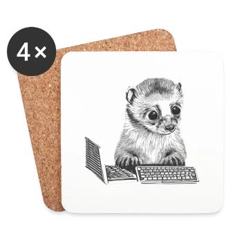 MIGNON FURET GEEK - Dessous de verre (lot de 4) - blanc - Devant