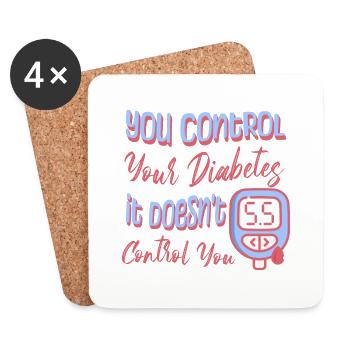 Diabetics Support - Coasters (set of 4) - white - Front