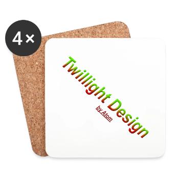 Logo Twillight Design - Untersetzer (4er-Set) - Weiß - Vorne