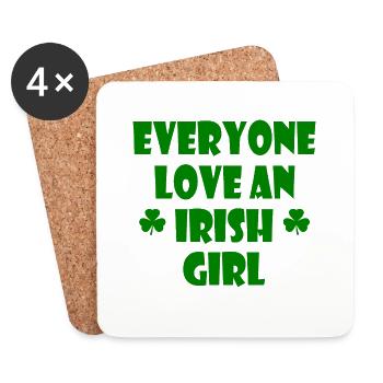 everyone loves an irish girl - Dessous de verre (lot de 4) - blanc - Devant