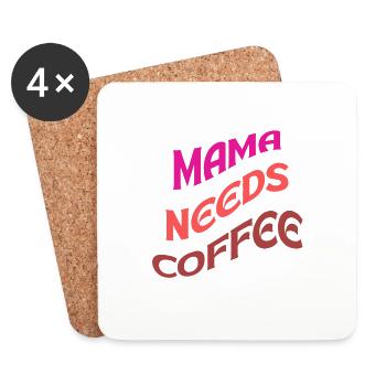 Funny mum T Shirt - Untersetzer (4er-Set) - Weiß - Vorne
