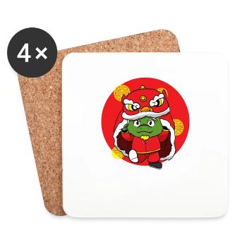 Chinesisches Neujahr Drache China Asian I Geschenk - Untersetzer (4er-Set) - Weiß - Vorne