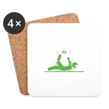 Therapeut Geschenk Masseur Praxis Humor - Untersetzer (4er-Set) - Weiß - Vorne