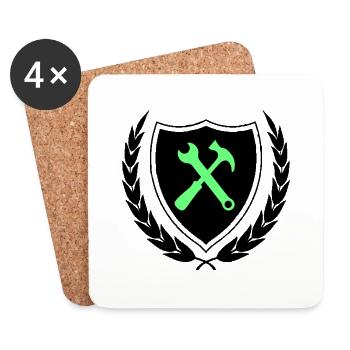 Craftsman Coat of Arms - Coasters (set of 4) - white - Front